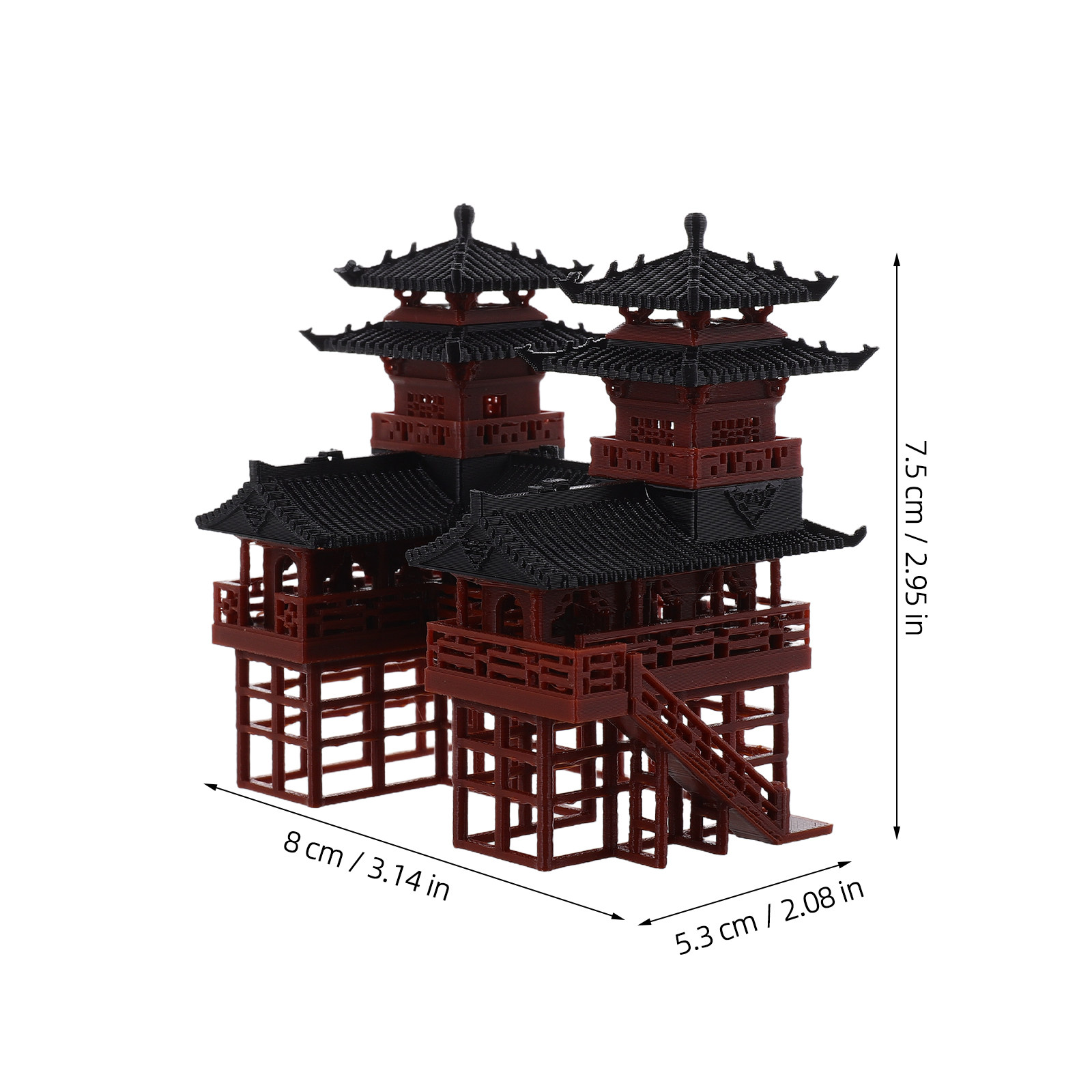 미니어처 쌍탑 정자 조형물, 분재 정원, 요정 테마 조 - Bonsai Garden Landscape Design 리뷰 및 가격
