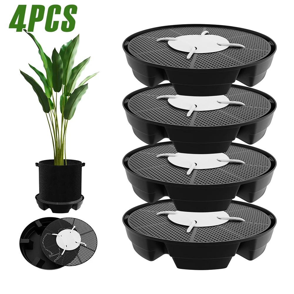 4개들이 꽃 화분 받침대 2.8L 자동 급수 식물 받침 - Drip Tray Saucer 리뷰 및 가격