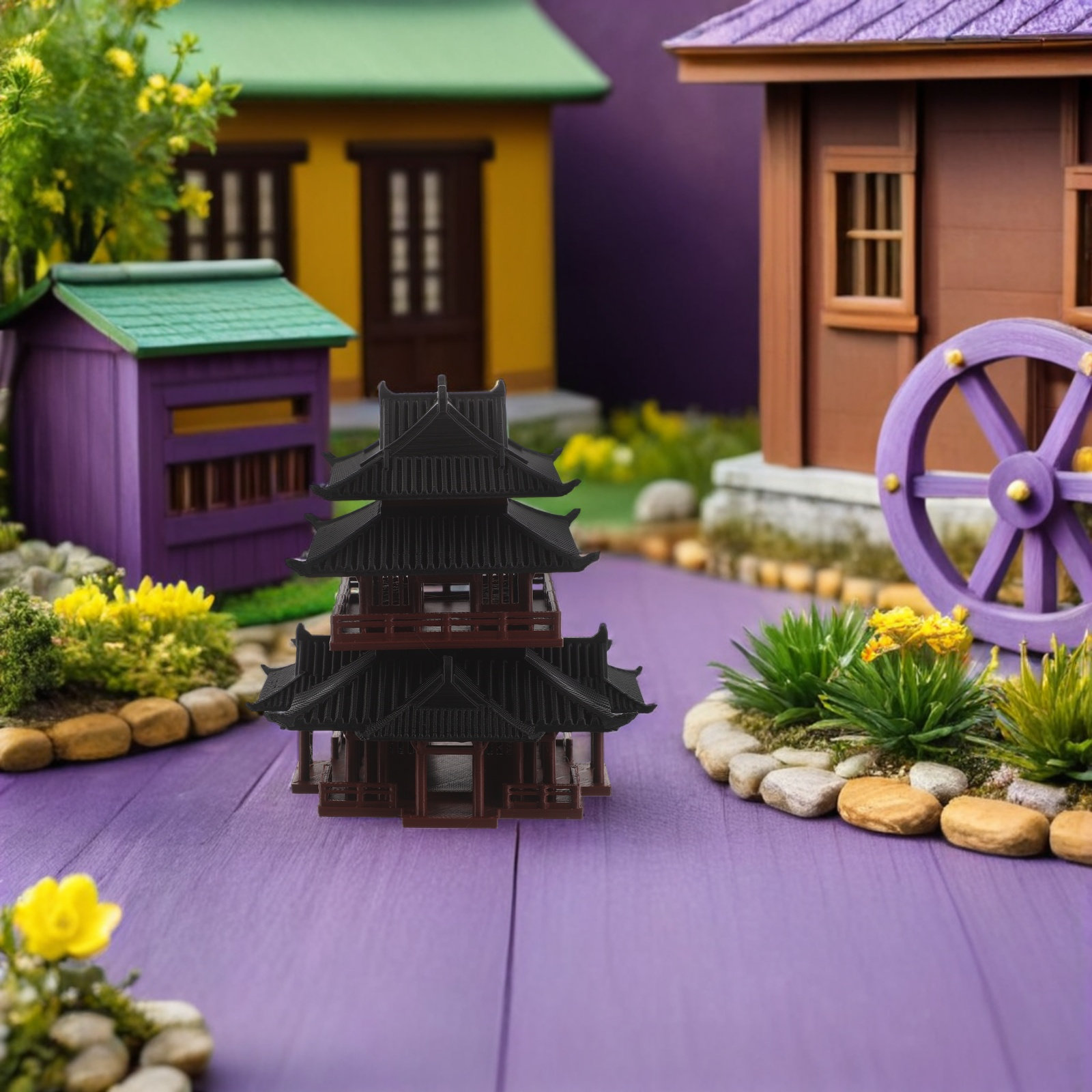 중국풍 정자 조형물, 미니 정원 장식, 평화로운 디자인 - Bonsai Garden Landscape Design 리뷰 및 가격